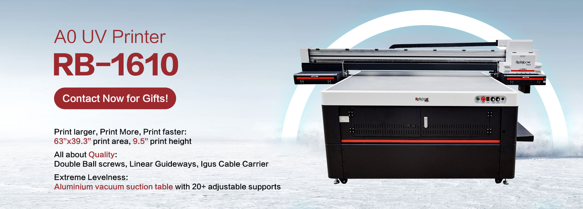 Printer flatbed uv 1610 a0