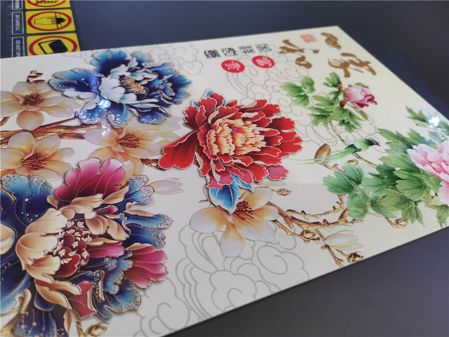 I-Ceramic Tile Print Flower