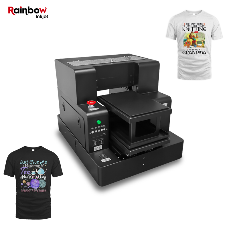A4 DTG Printer t shirt Printing Machine Automatic Flatbed DTG