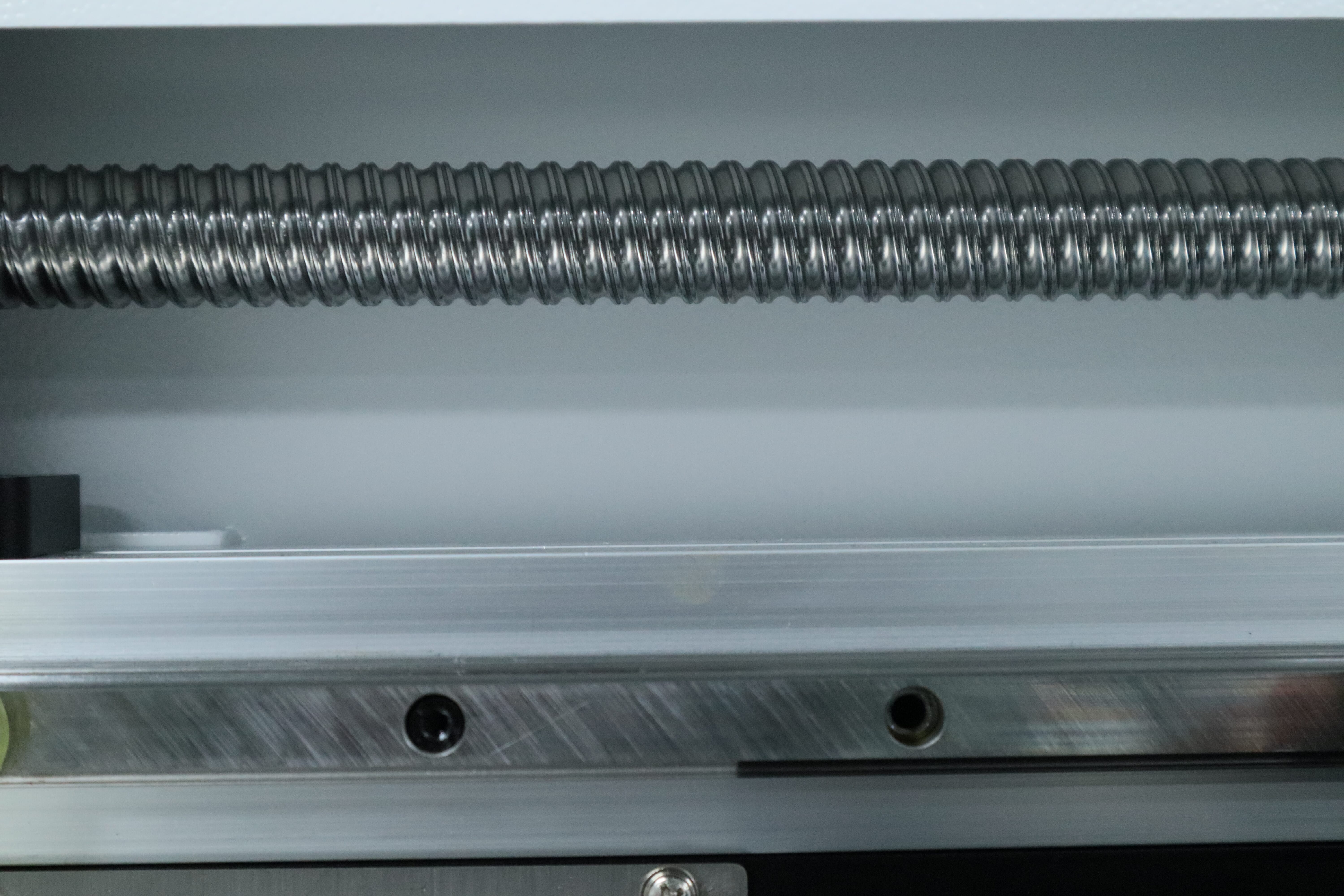 ball screw and linear guideway on X axis