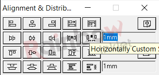 horizontally custom spacing