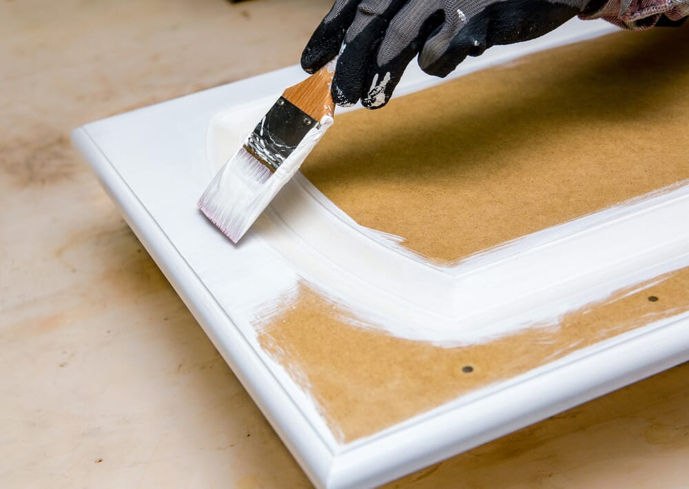 paint the mdf board with water-based paint as a sealer