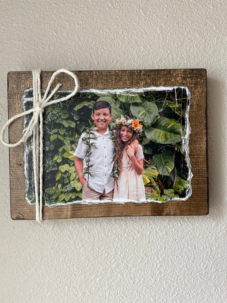 photo on wood piece