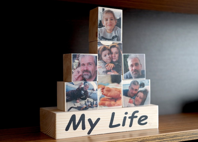 wooden block uv printed photo